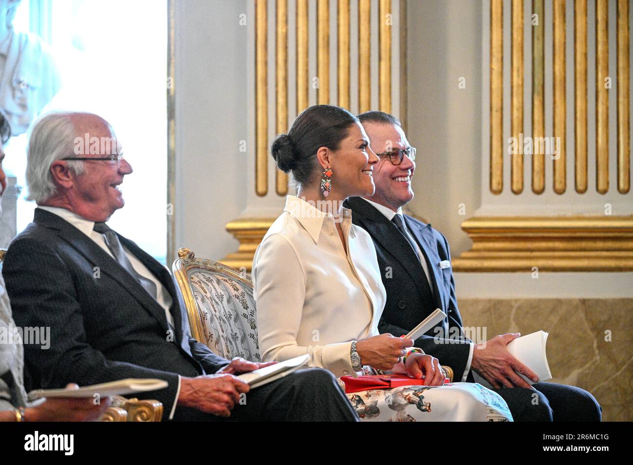 STOCKHOLM 20230610Queen Silvia, King Carl Gustaf, Crown Princess Victoria  and Prince Daniel attend the opera performance "Gustav Wasa" in the Stock  Ex Stock Photo - Alamy