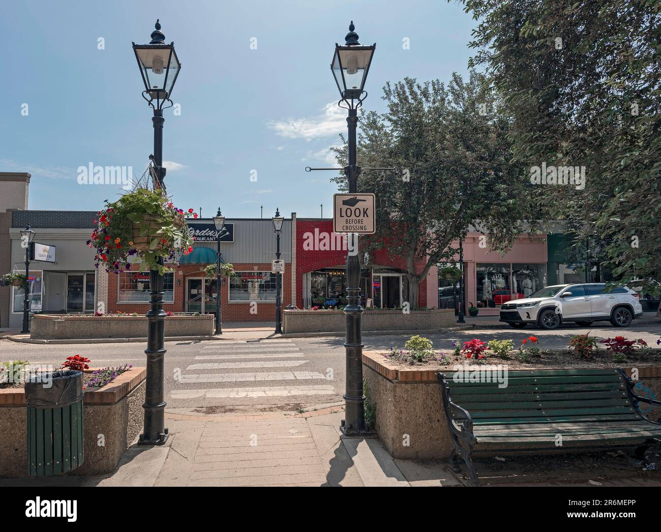 Medicine Hat, Alberta, Canada June 06, 2023 Downtown pedestrian