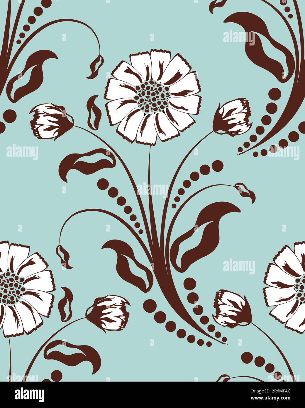 Seamless vector floral pattern. For easy making seamless pattern just ...