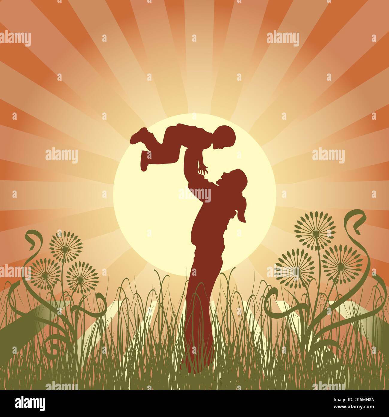 Happy family, vector illustration Stock Vector Image & Art - Alamy