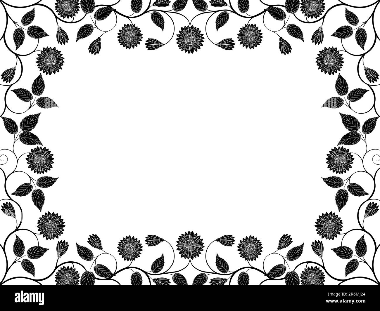 Abstract floral frame. Vector illustration Stock Vector Image & Art Alamy