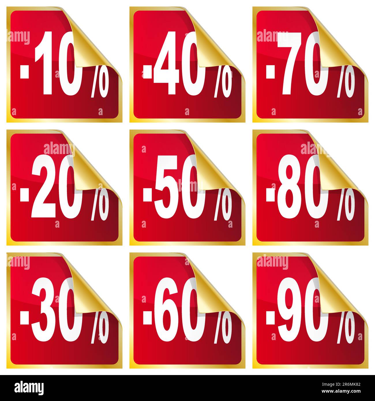 Number stickers Cut Out Stock Images & Pictures - Alamy