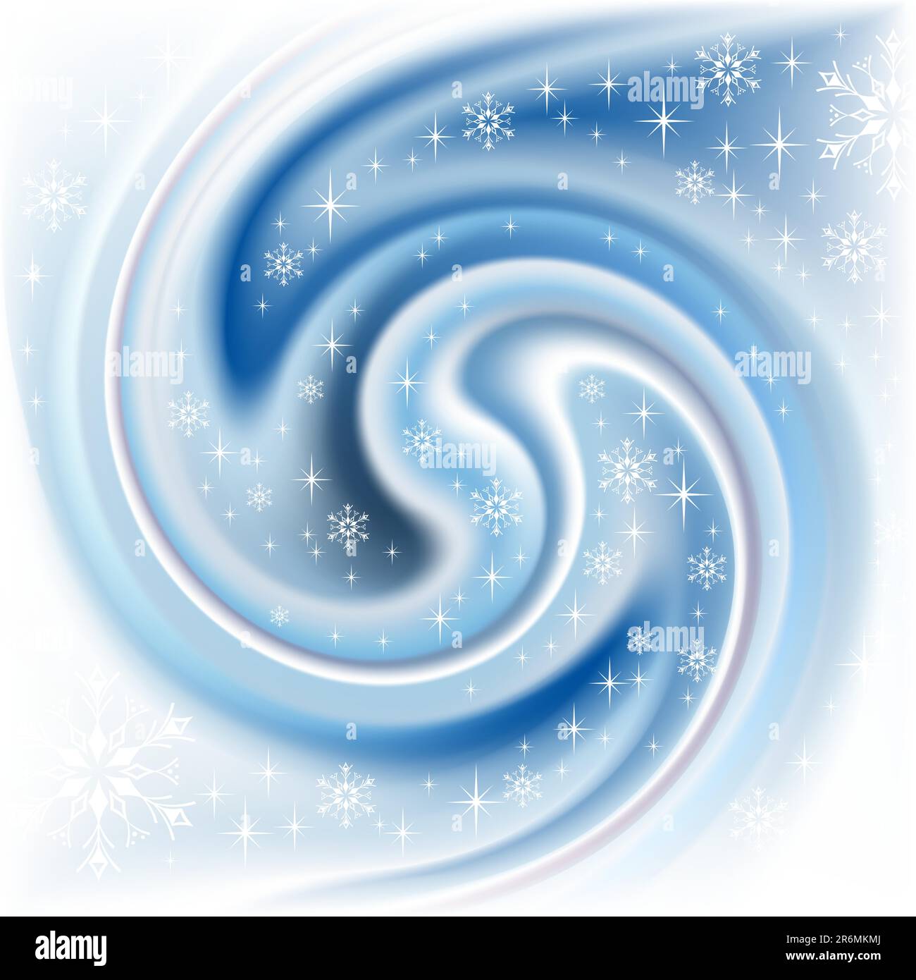 Winter blue background with white snowflakes Stock Vector Image & Art ...