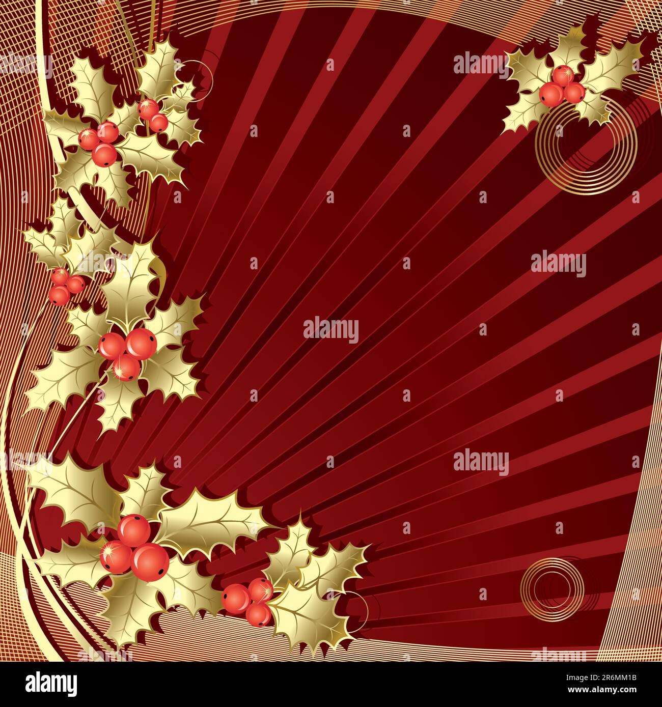 Christmas background with berrie Stock Vector Image & Art - Alamy
