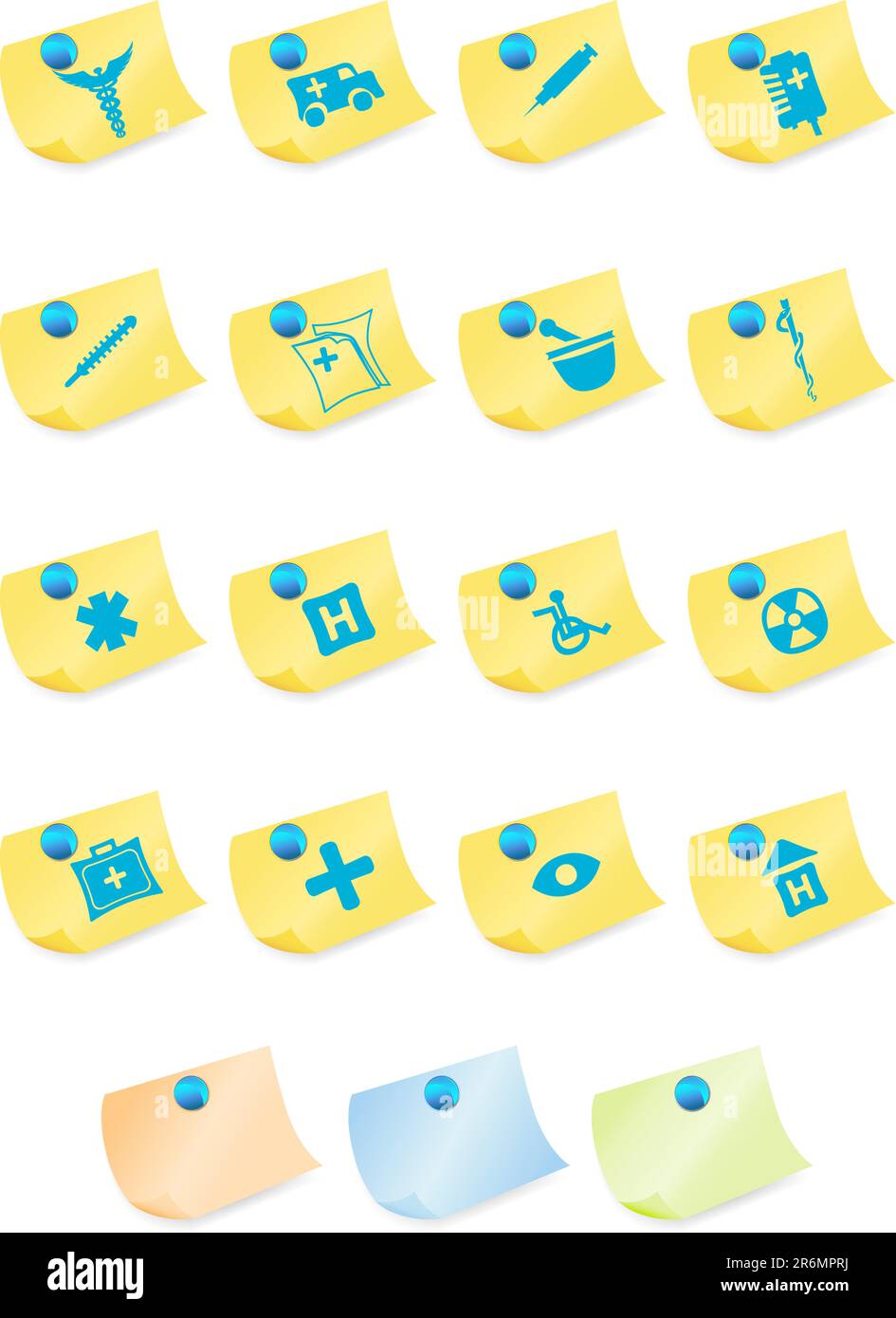 Set of Medical Icons - sticky note style Stock Vector Image & Art - Alamy