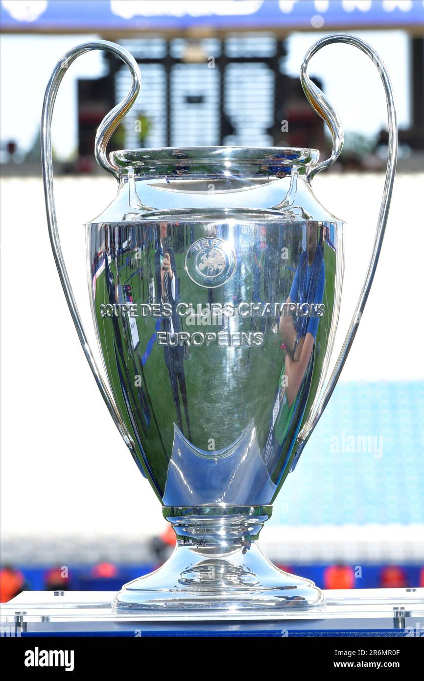 Istanbul, Turkey. 10th June, 2023. The UEFA Champions League trophy ...