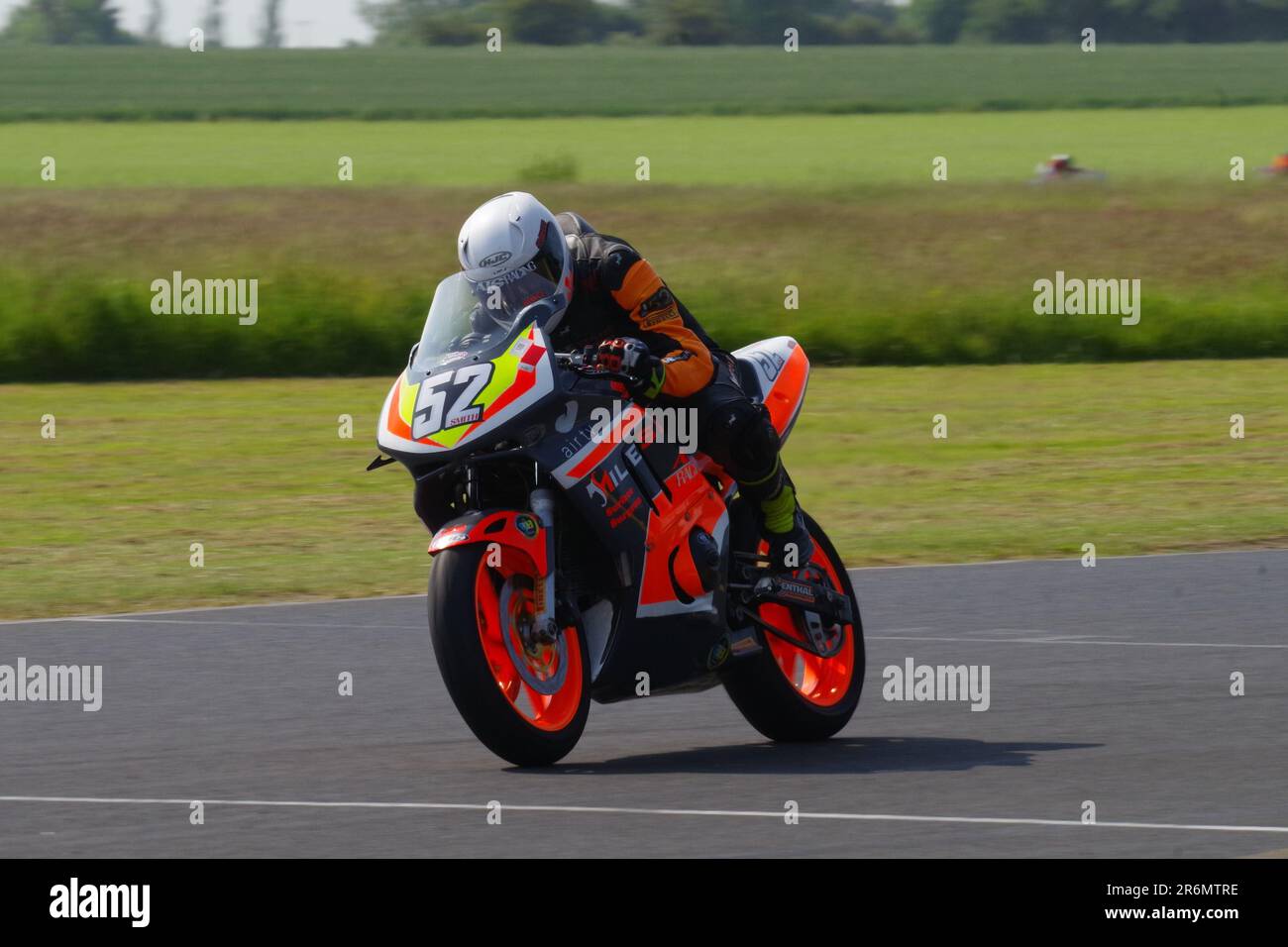 Croft Circuit, 10 June 2023. Jake Smith riding a Honda 600 in a No Limits Pre-Injection Cup race at Croft Circuit. Credit Colin Edwards/Alamy Live News. Stock Photo