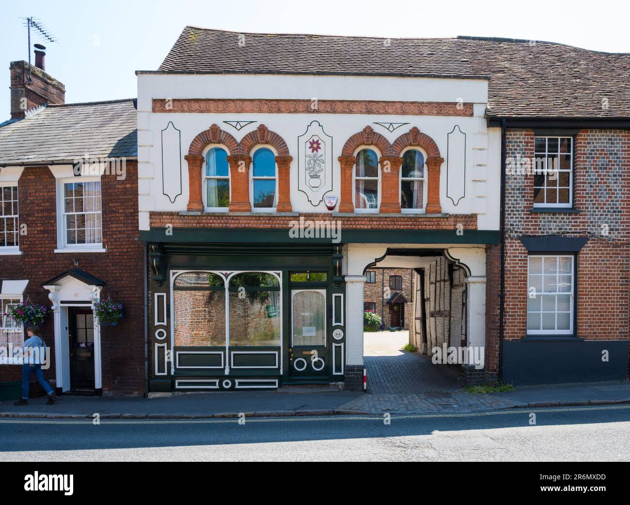 Terraced house, Grade ll listed building. 44 Church Street, Chesham, Buckinghamshire, England, UK Stock Photo