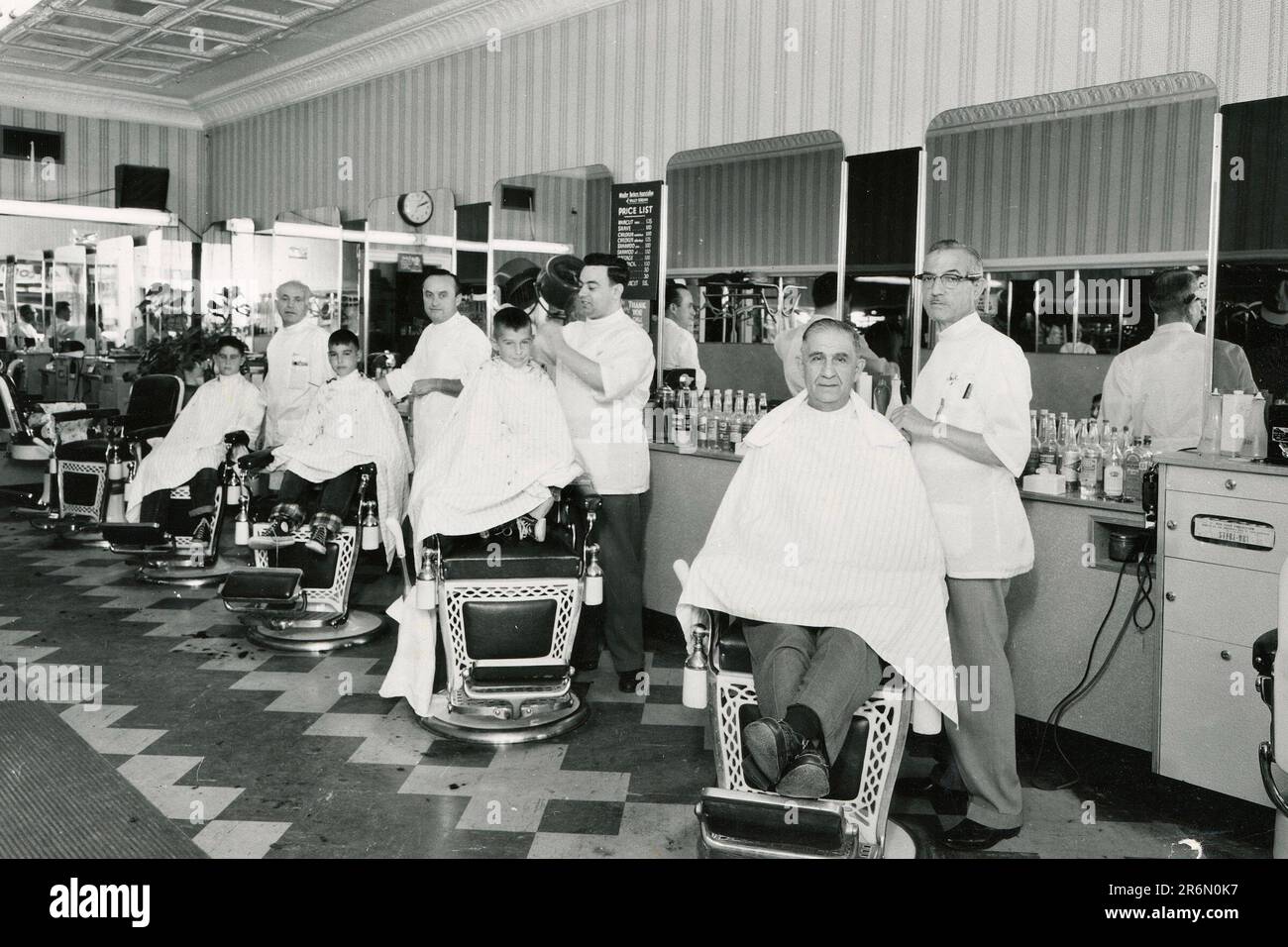 1950s Barbershop, Vintage Barber Shop interior, 1950s Barber Shop Stock ...