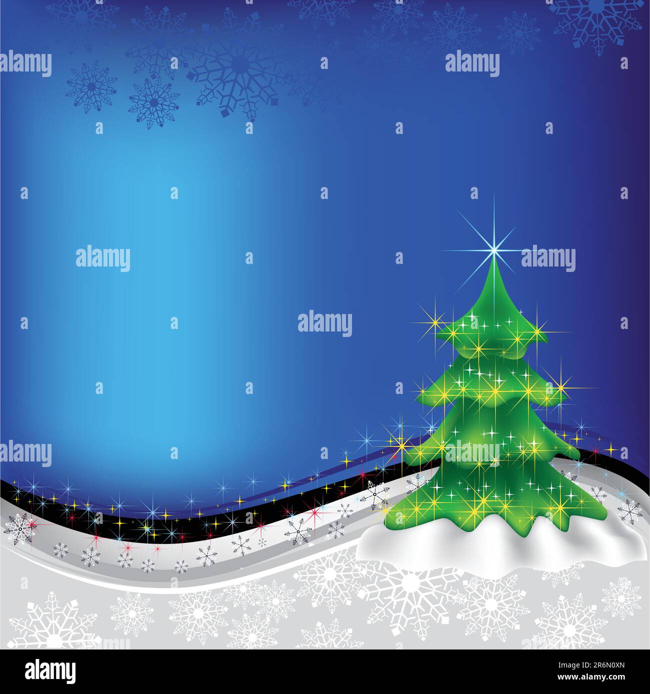 christmas tree blue abstract background Stock Vector Image & Art - Alamy