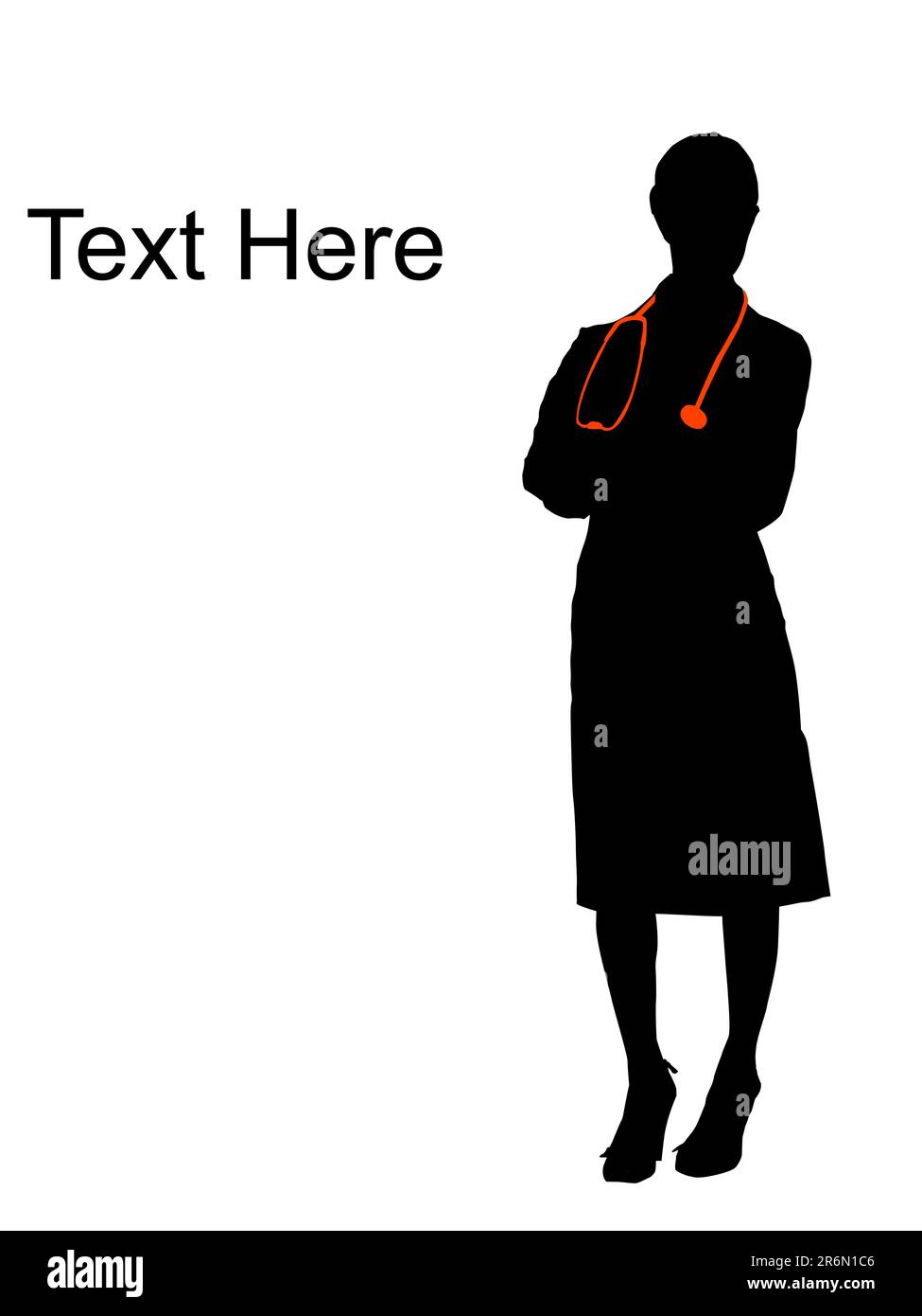standing female doctor with stethoscope Stock Vector Image & Art - Alamy