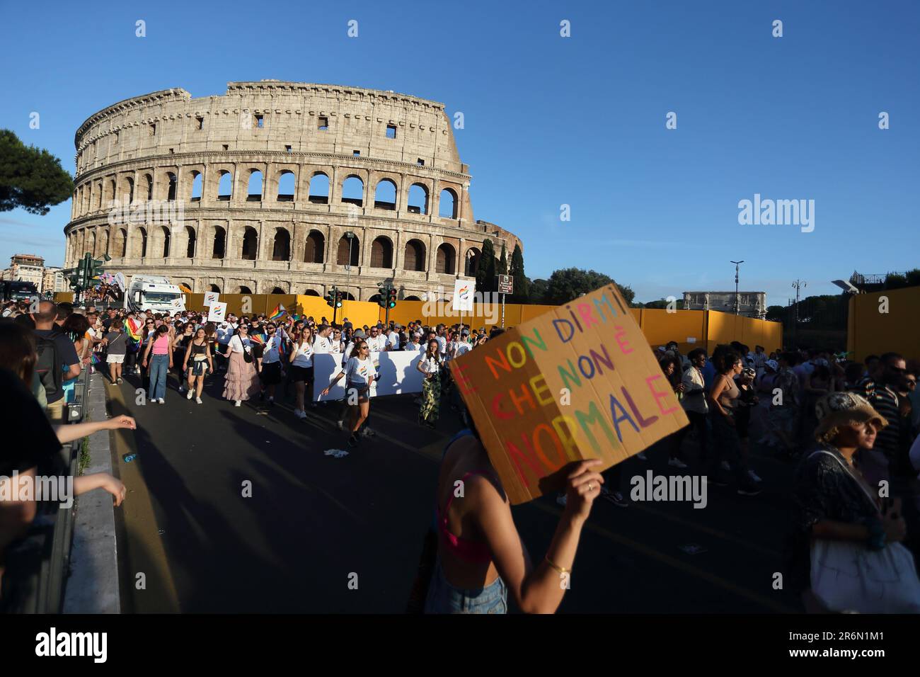 Rome, Italy. 10th June 2023. Roma Pride 2023 at the Colosseum. Rome Italy. Antonio Nardelli / Alamy Live News Stock Photo