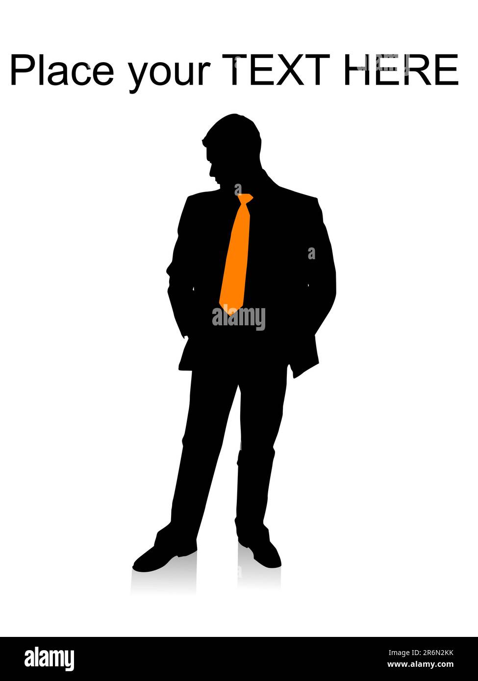 silhouette of handsome professional man wearing suit on an isolated background Stock Vector