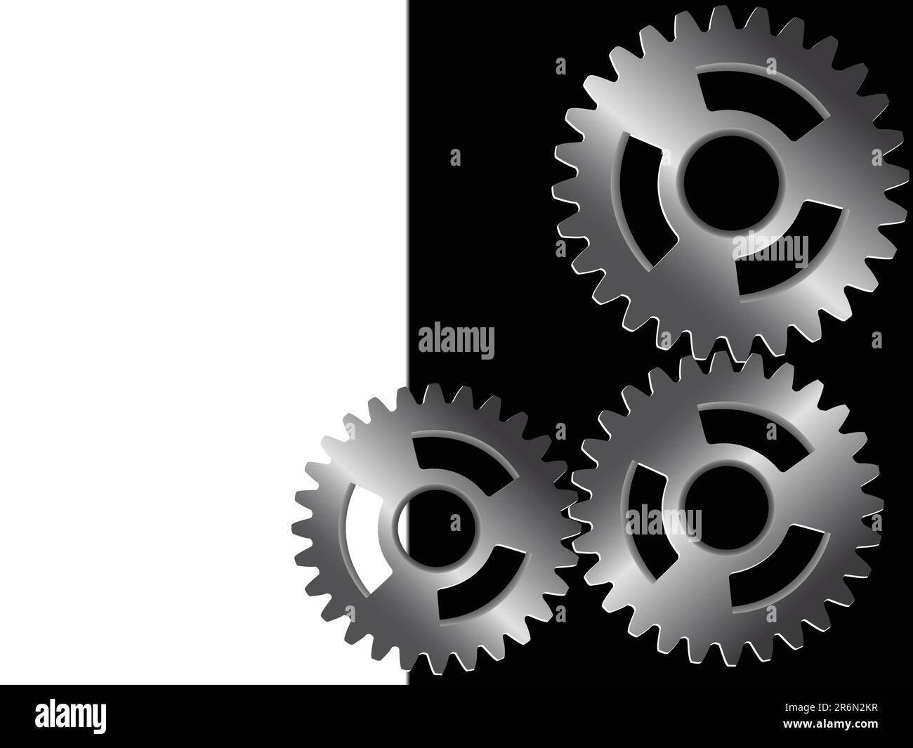 Background - metal gears of the mechanism in a vector Stock Vector