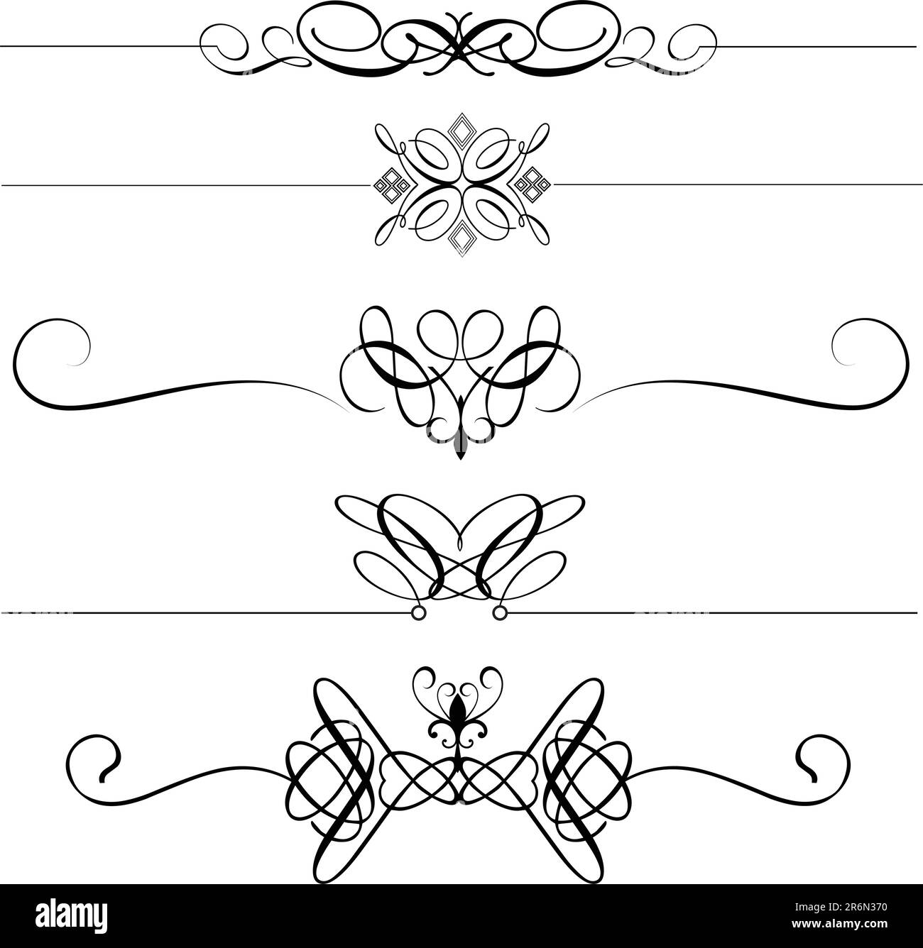 Collection of decorative page dividers stock vector image art alamy