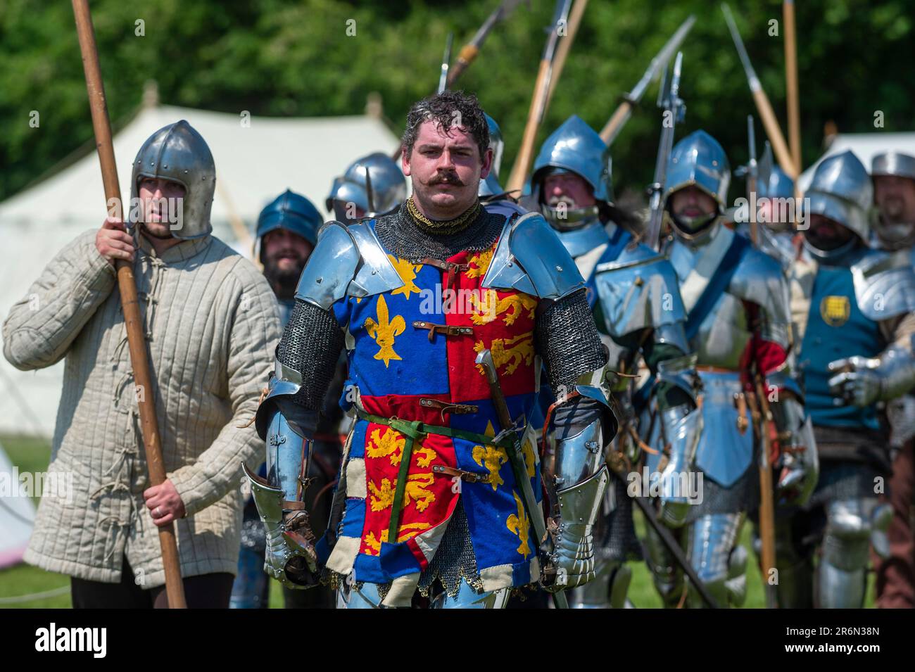 London, UK. 10 June 2023. Reenactors take part in Medieval