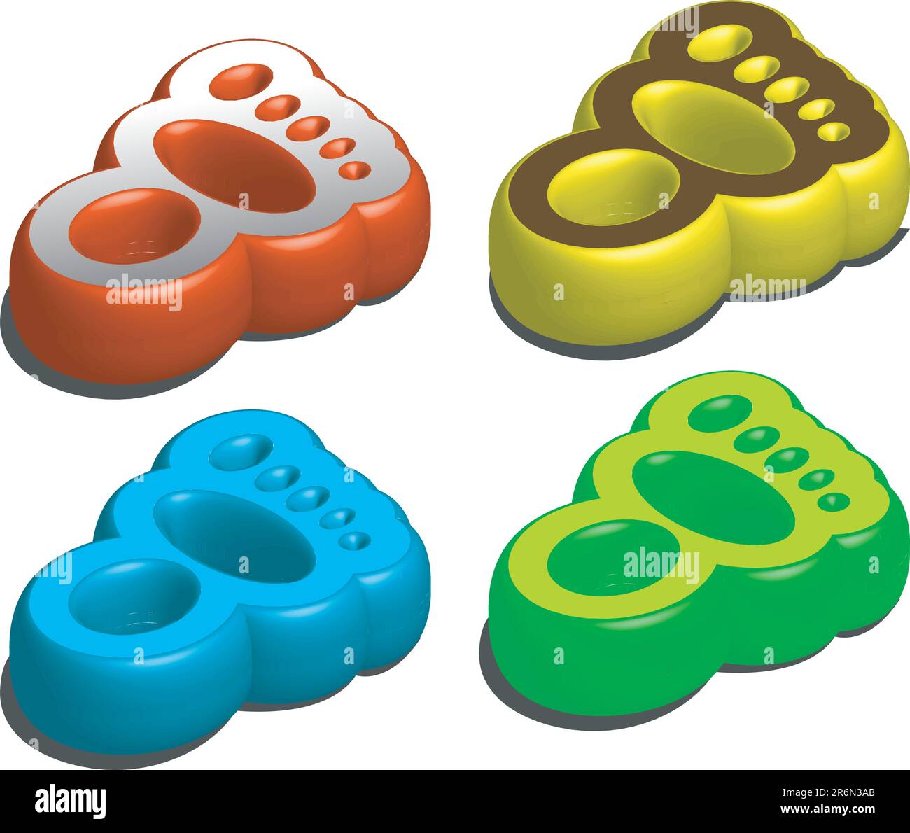 vector illustration for a set footstep icon Stock Vector Image & Art ...