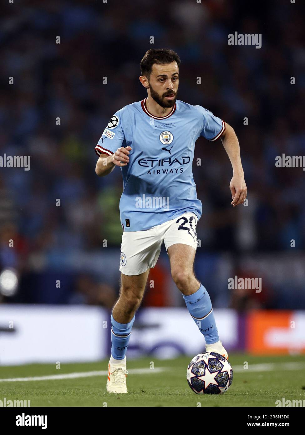 ISTANBUL - Bernardo Silva of Manchester City FC during the UEFA Champions League Final between Manchester City FC and FC Inter Milan at Ataturk Olympic Stadium on June 10, 2023 in Istanbul, Turkey. AP | Dutch Height | MAURICE OF STONE Stock Photo