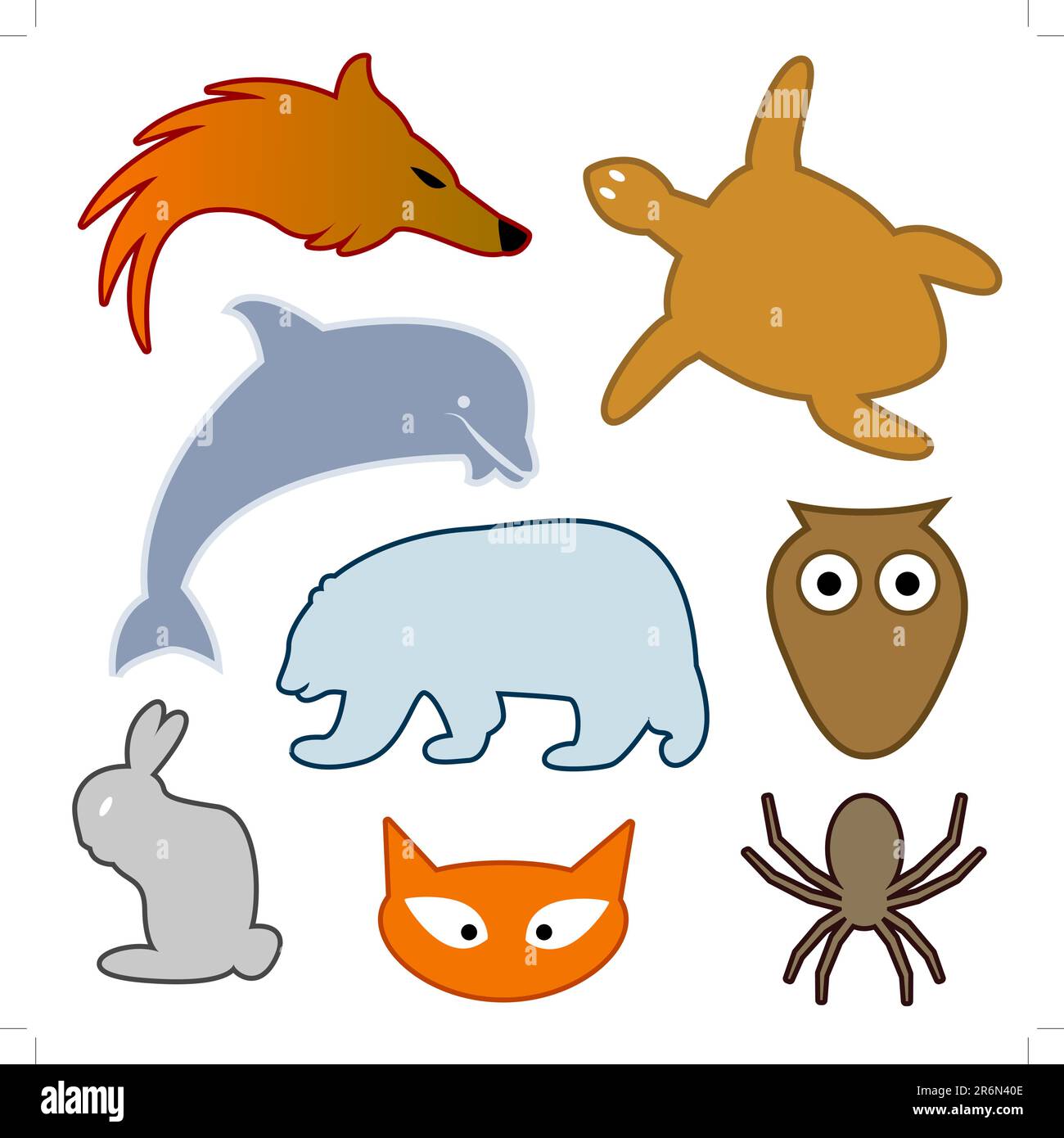Abstract vector animal elements Stock Vector