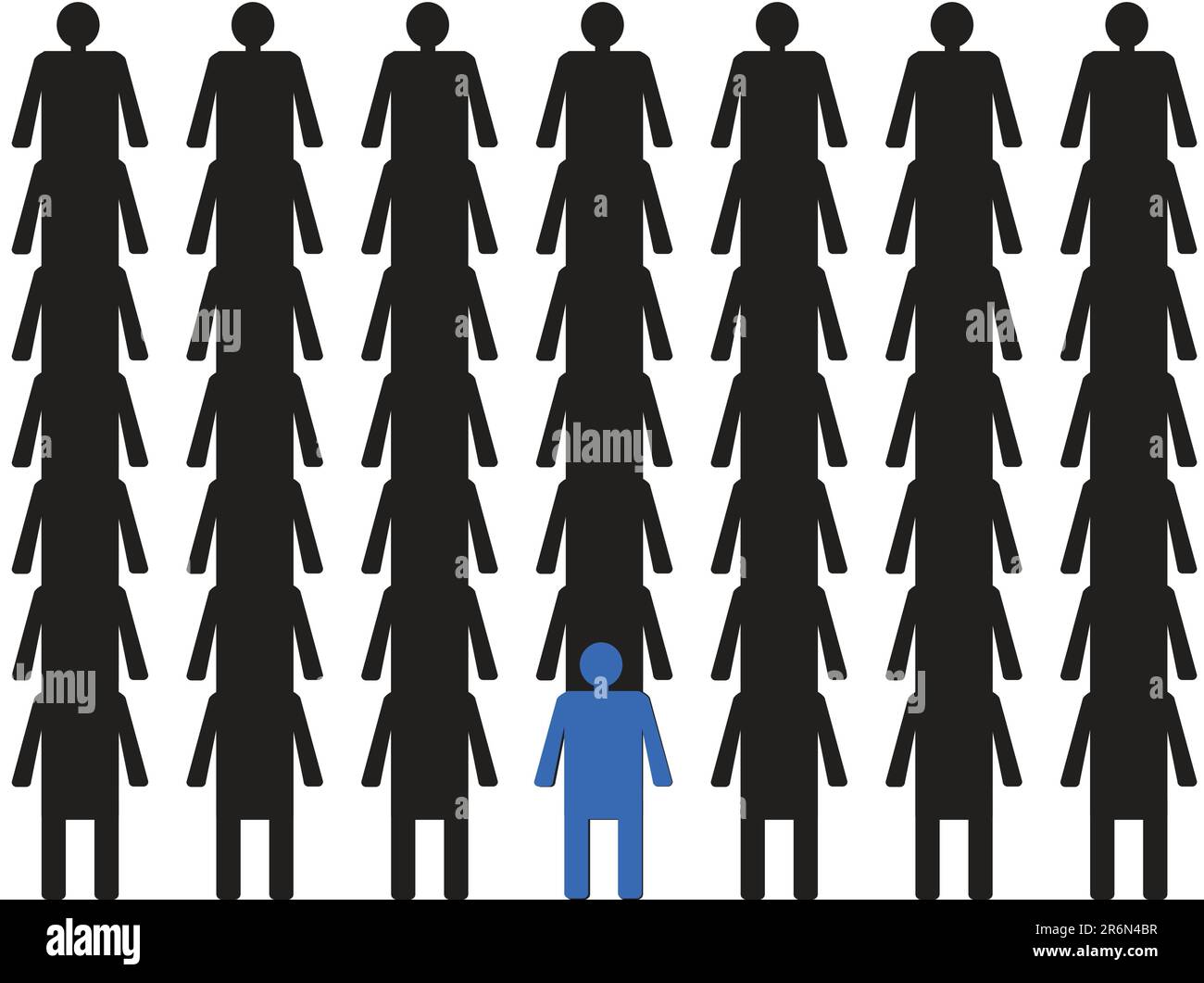 Illustration of employee unique and different. Stock Vector