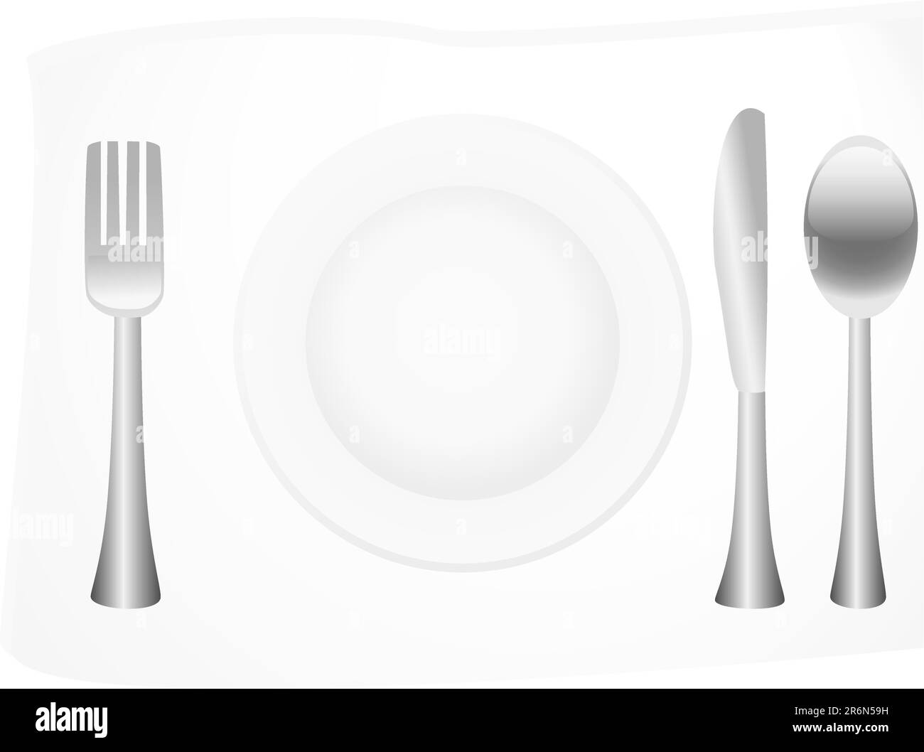 Vector illustration of silver flatware Stock Vector