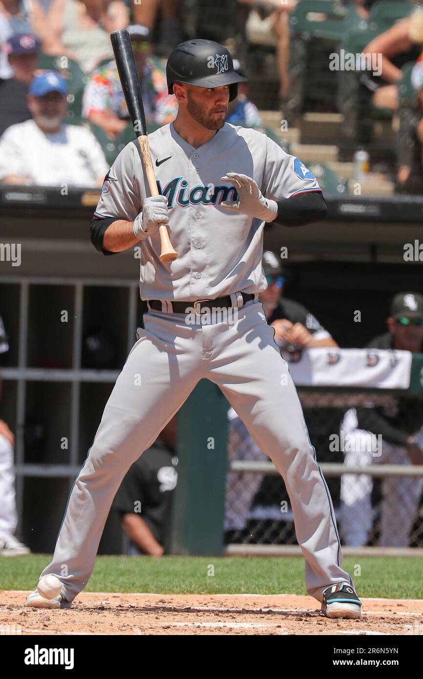 CHICAGO, IL - JUNE 10: Miami Marlins catcher Jacob Stallings (58