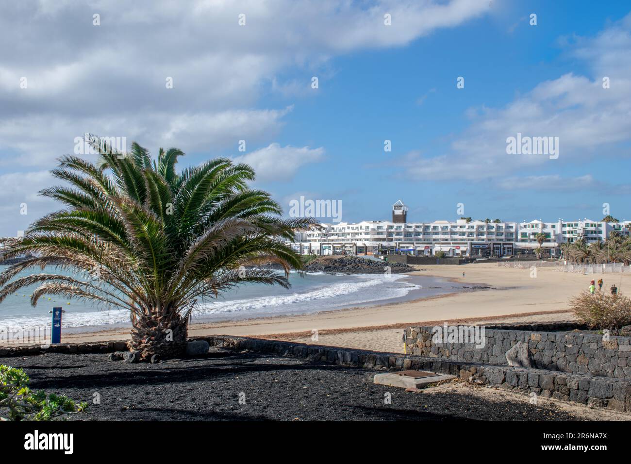 Promenade in Costa Teguise, Lanzarote, Canary Islands Stock Photo