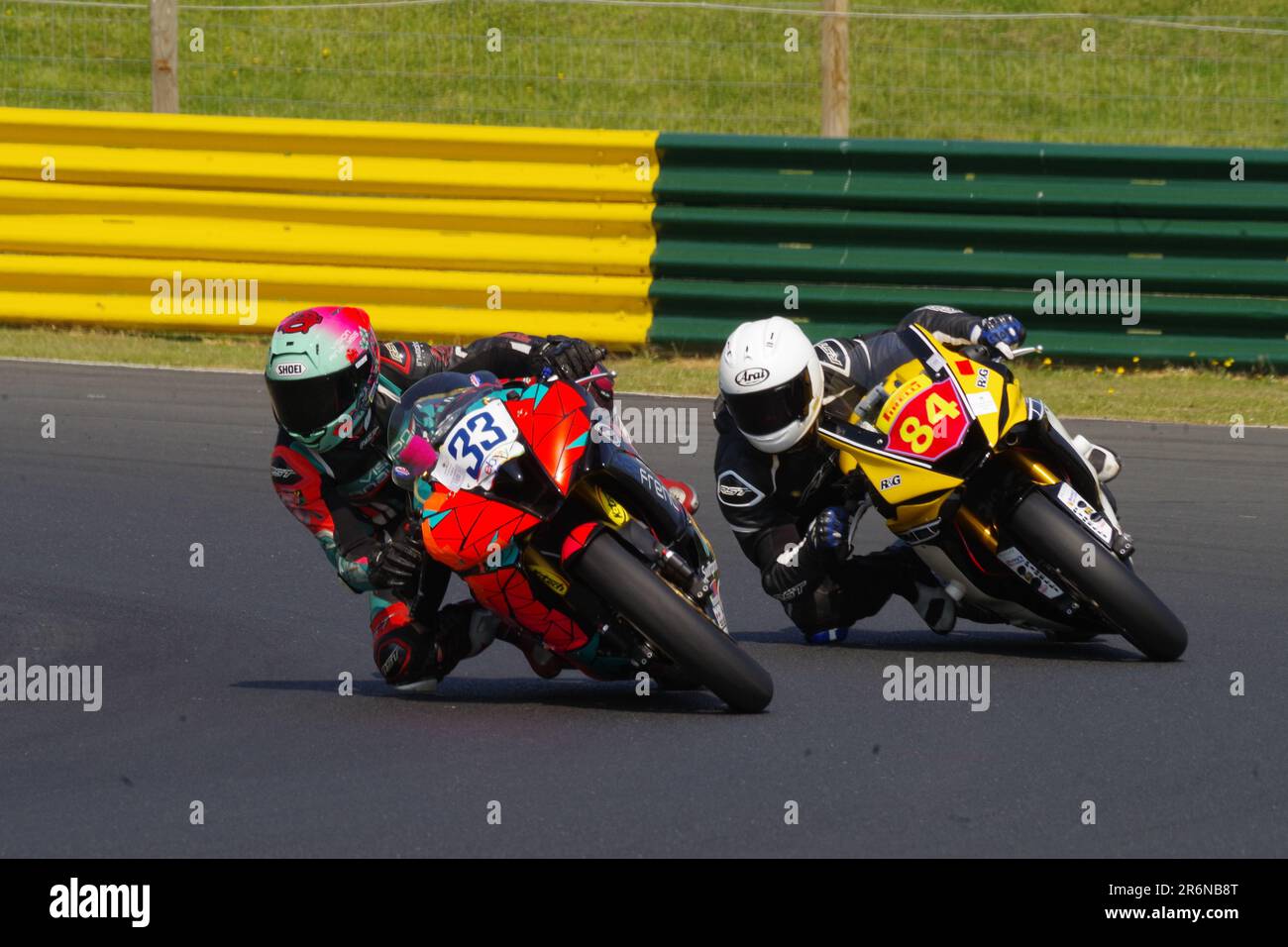 Croft Circuit, 10 June 2023. Laurence Norrington-Parois riding a Yamaha 600 in a Tamworth GYTR Pro Shop Cup race and Sam Laidlow riding a Yamaha 600 in a Pirelli Super Series race at Croft Circuit. Credit Colin Edwards/Alamy Live News Stock Photo
