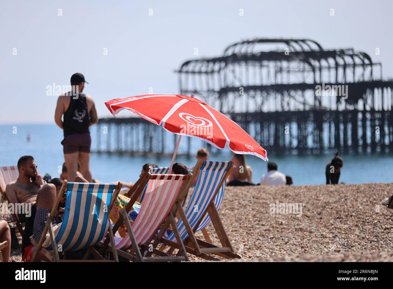 Brighton, East Sussex. 10th June 2023. UK WeatherBrighton packed to