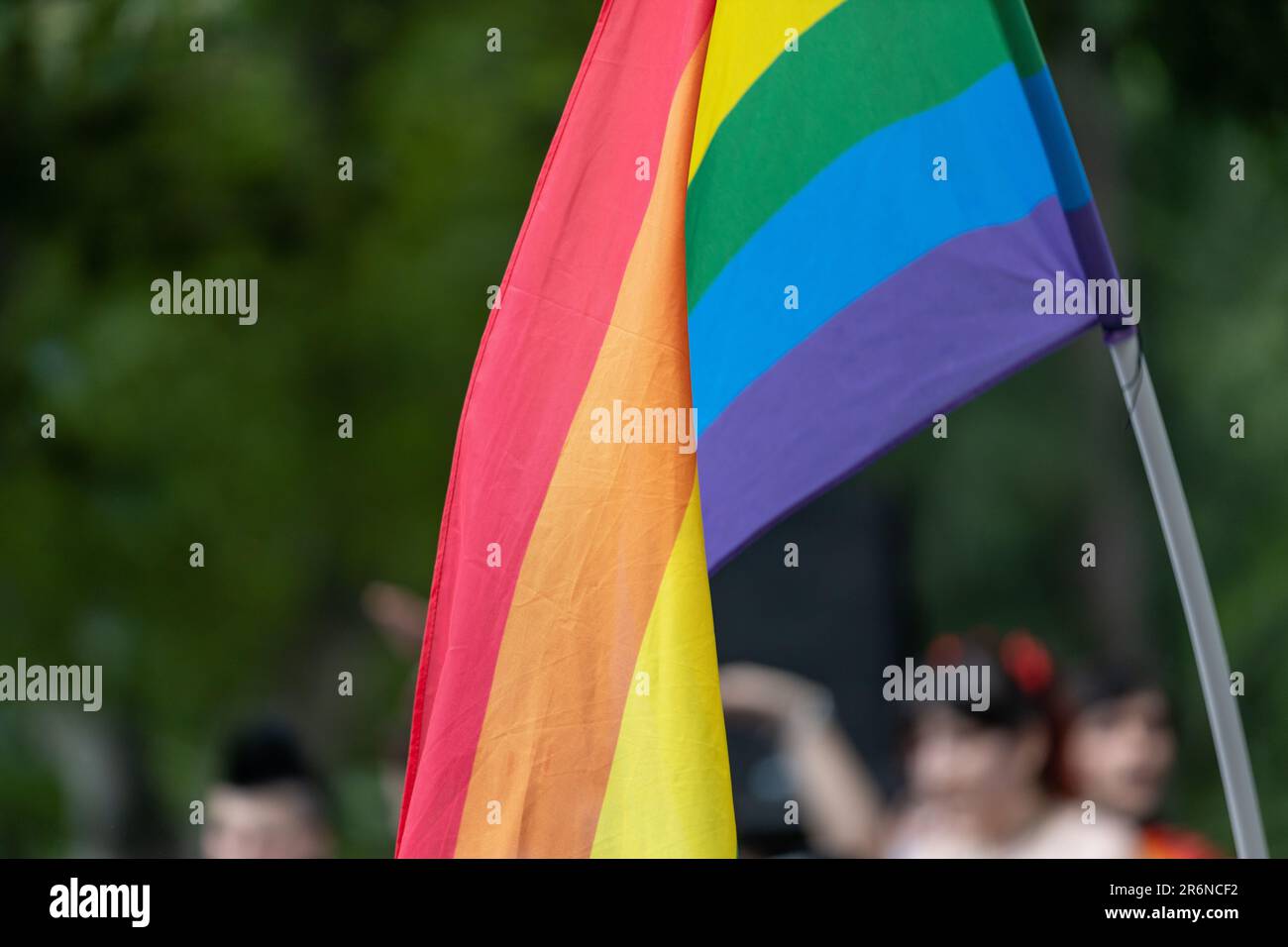 rainbow flag symbol of LGBTQ+, pride Stock Photo