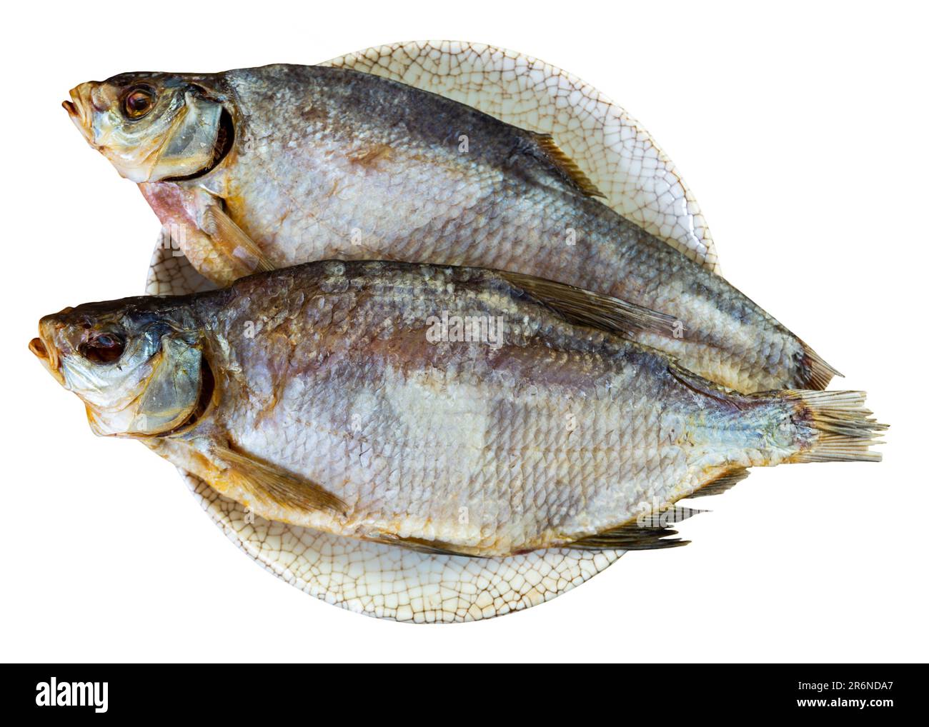 Aromatic dried-cured bream served for snack Stock Photo