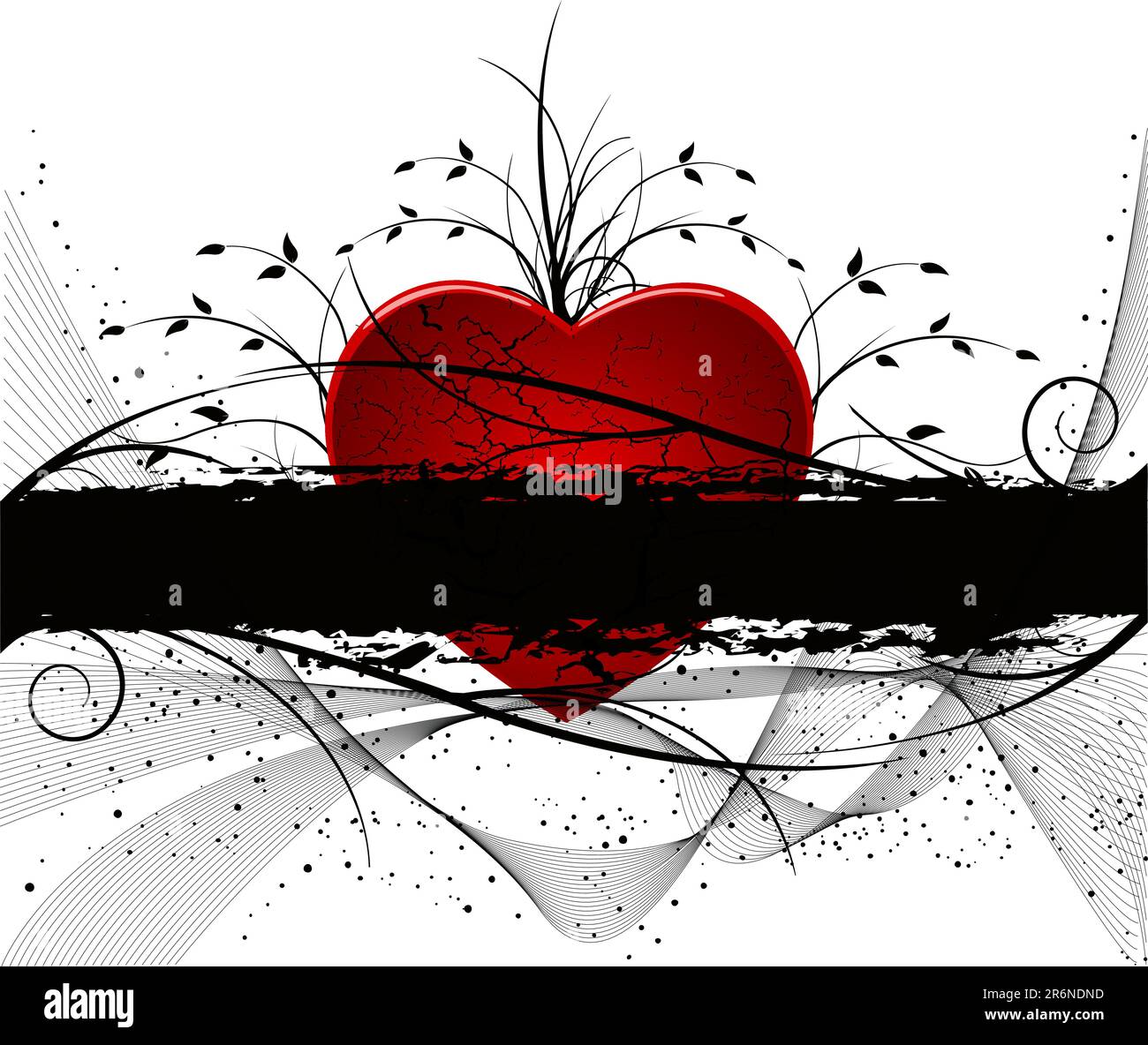 Abstract grunge valentines design with heart Stock Vector Image & Art ...
