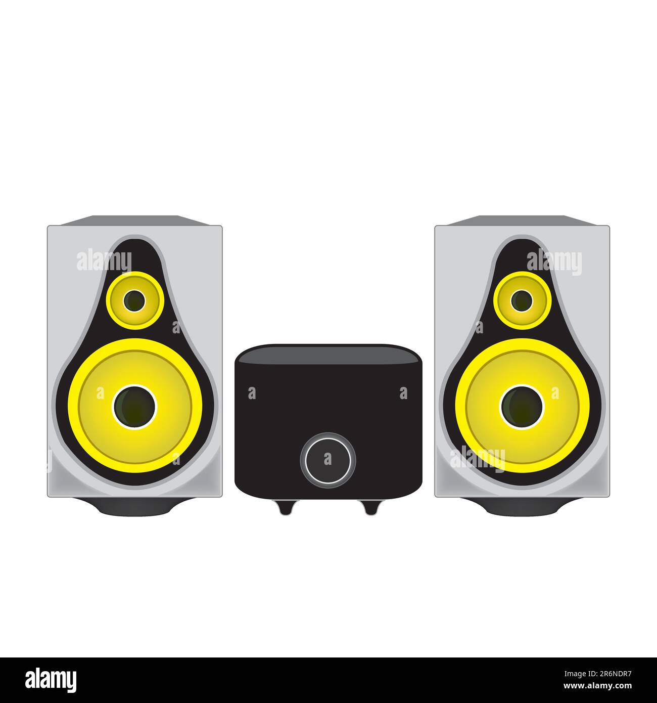 Music player with speakers. Stock Vector