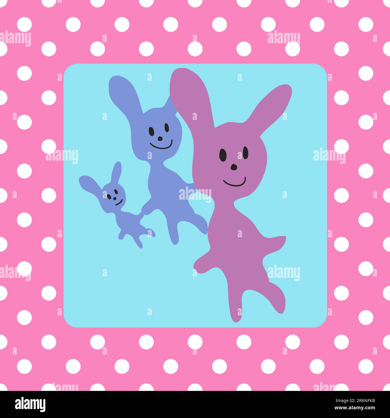Mother rabbit babies Stock Vector Images - Alamy