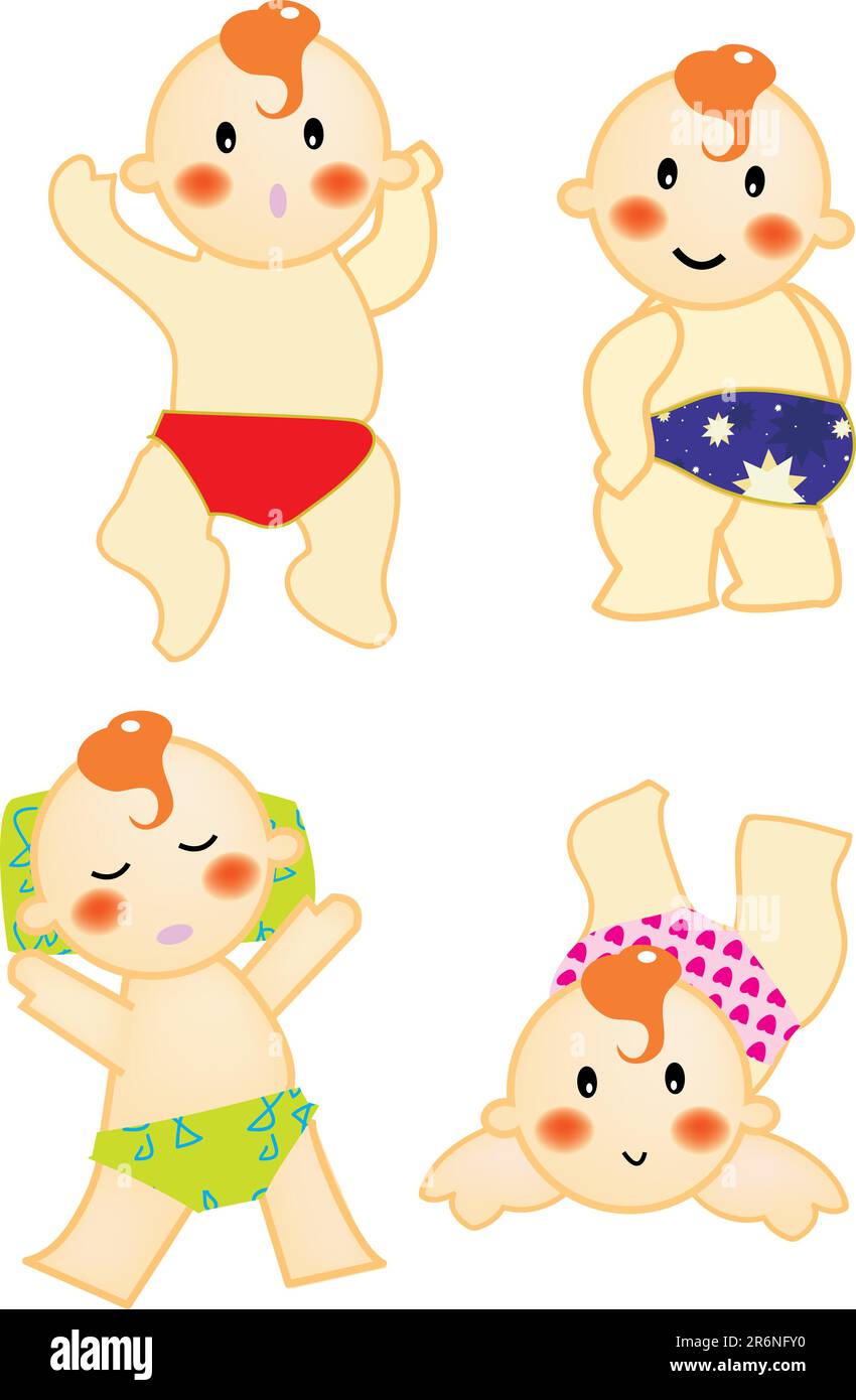 A series of baby action, dancing, smiling, sleeping, crawling, rolling ...