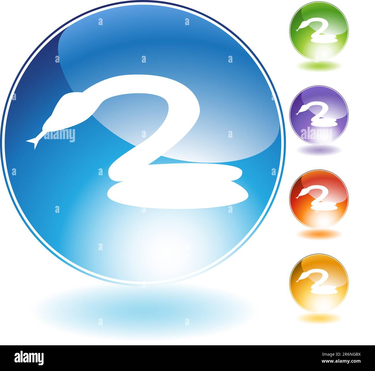 Snake crystal icon isolated on a white background. Stock Vector