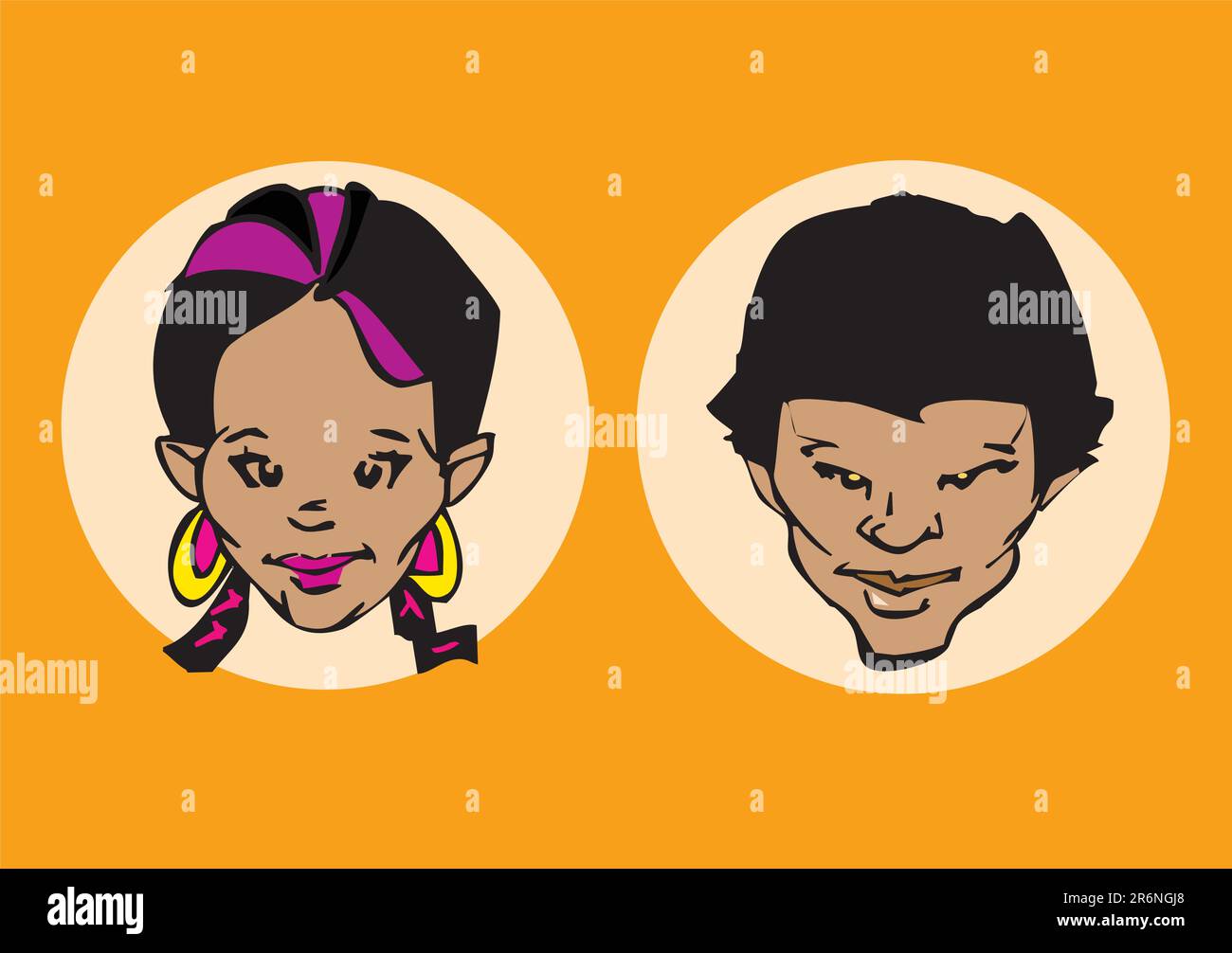 Caricature portraits Stock Vector Images - Alamy