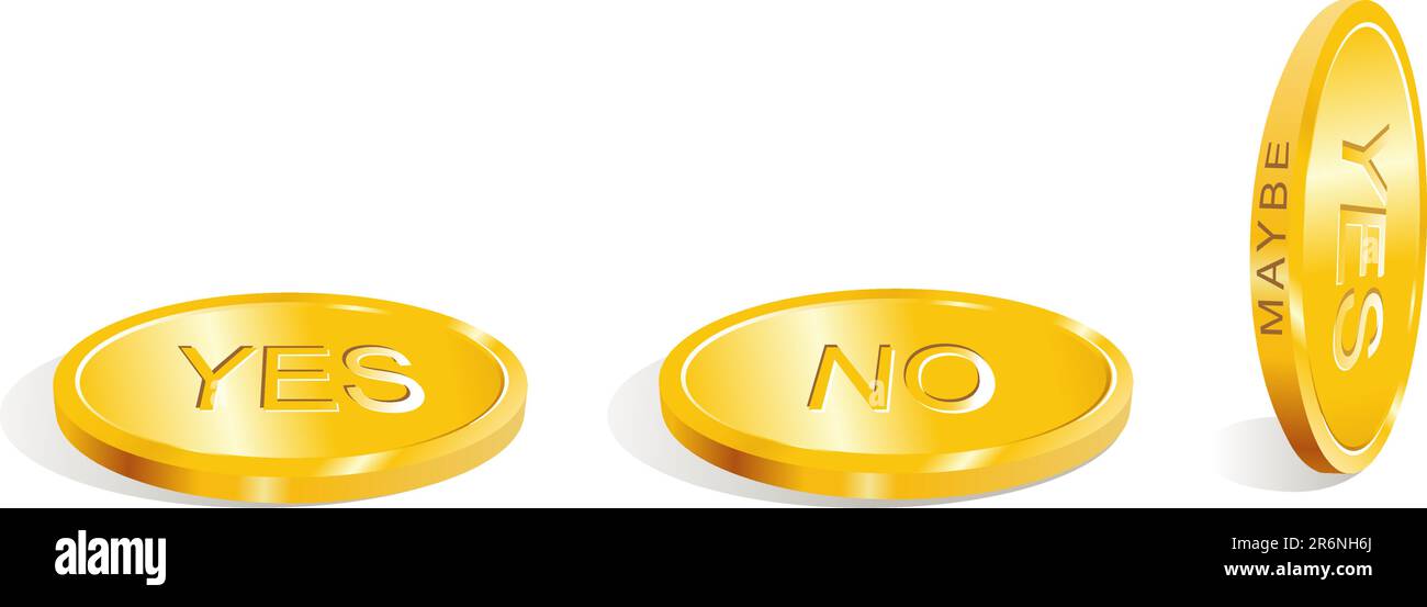 yes - no - maybe / Accept the decision / vector Stock Vector