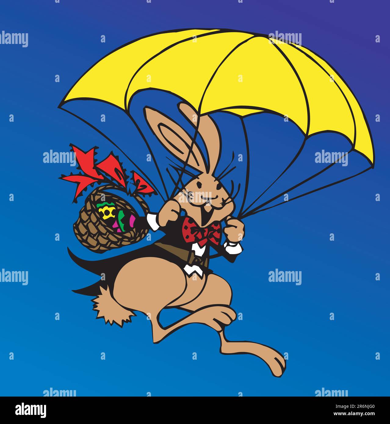 Illustration of an Easter Bunny with Egg - Vector Stock Vector Image ...