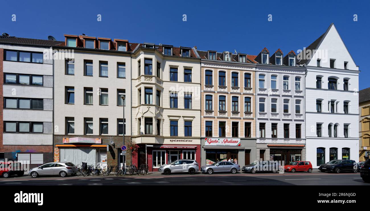 Cologne, Germany, June 04 2023: restaurants and stores on subbelrathertsr in cologne ehrenfeld Stock Photo