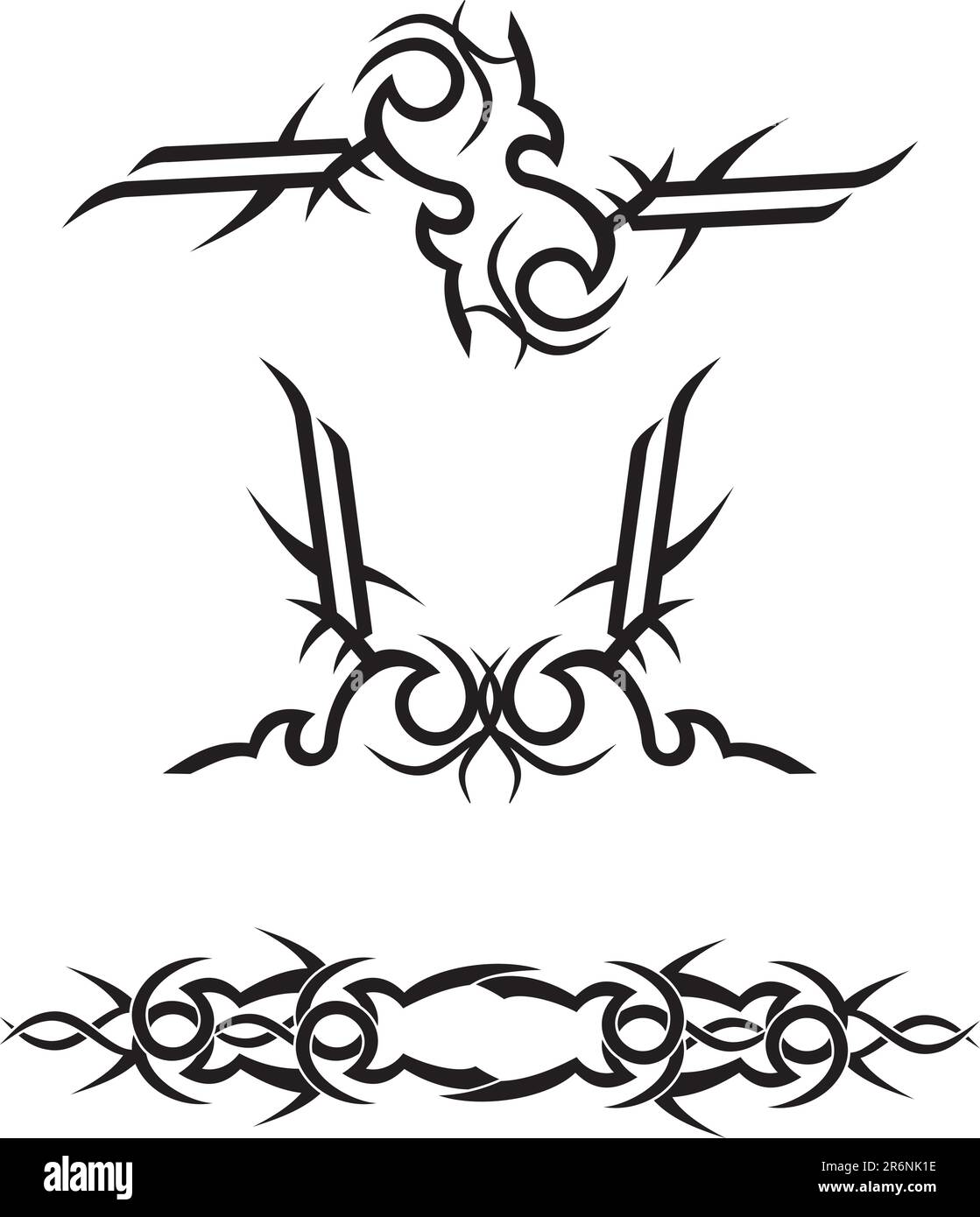 tribal tattoo designs / vector illustration Stock Vector