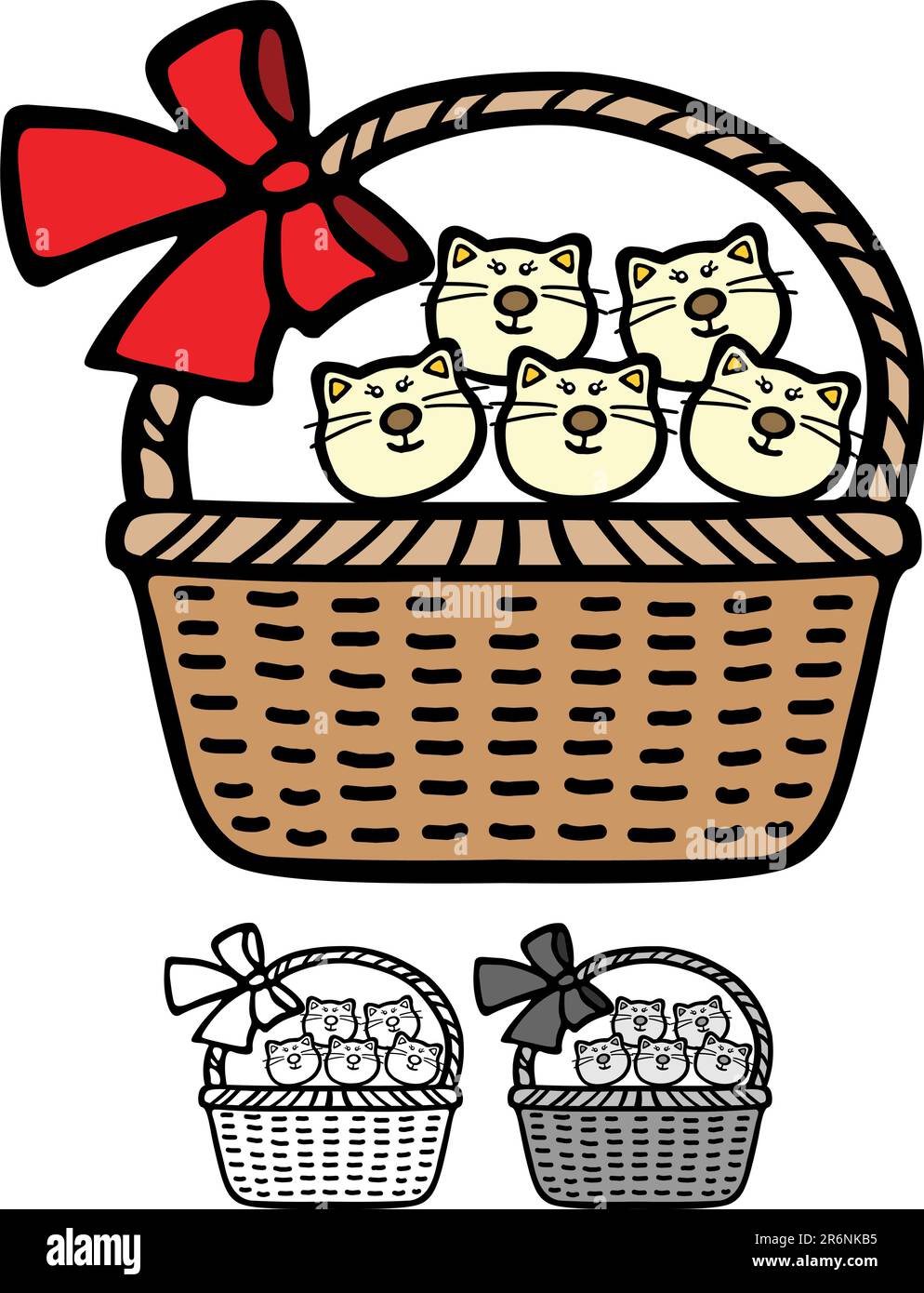 A cute cat cartoon illustration. Stock Vector