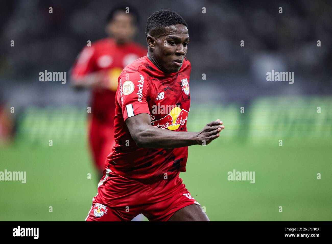 Belo Horizonte, Brazil. 10th June, 2023. MG - BELO HORIZONTE - 06/10/2023 -  BRASILEIRO A 2023, ATLETICO-MG X RED BULL BRAZIL - Henry Mosquera player of  Red Bull Brasil during a match