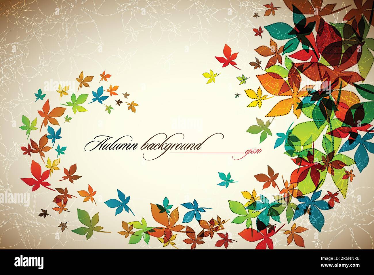 Autumn Background | Falling Leafs | EPS10 Compatibility Required Stock Vector