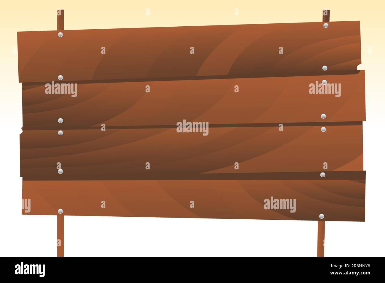vector illustration of wooden signboard Stock Vector