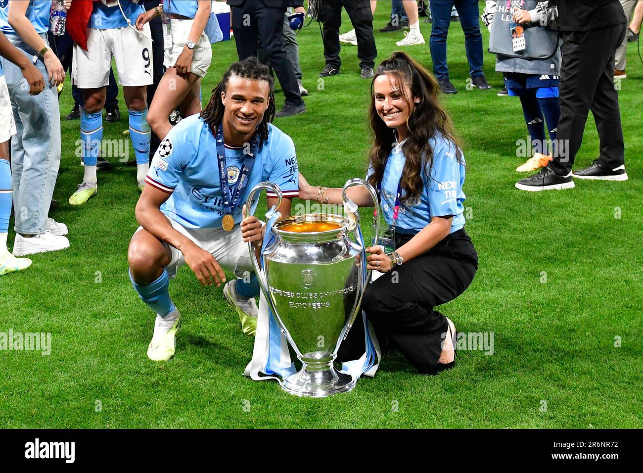 ISTANBUL - Nathan Ake of Manchester City FC with UEFA Champions