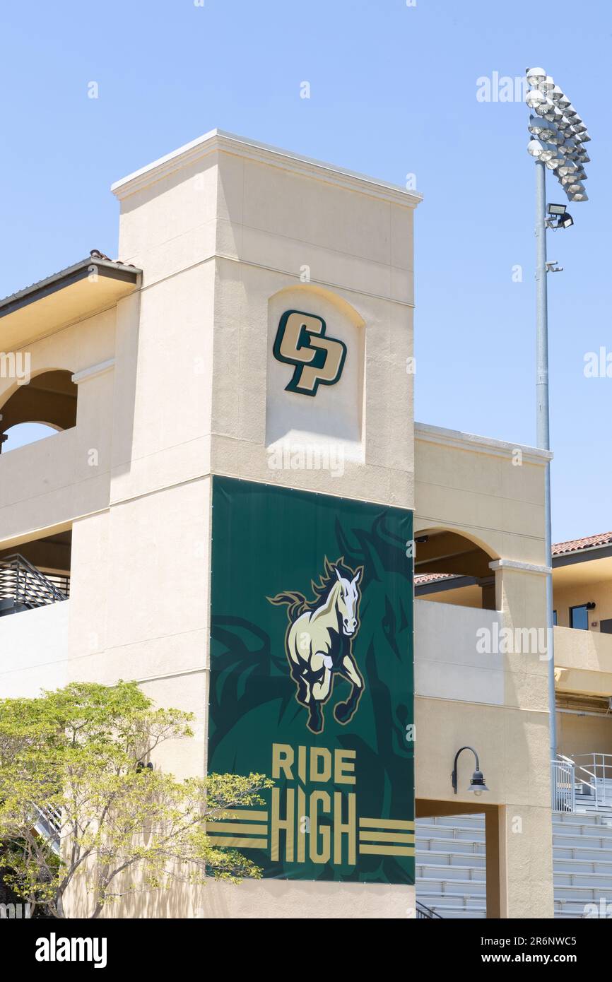 Alex G. Spanos stadium on the campus of California Polytechnic State University Stock Photo