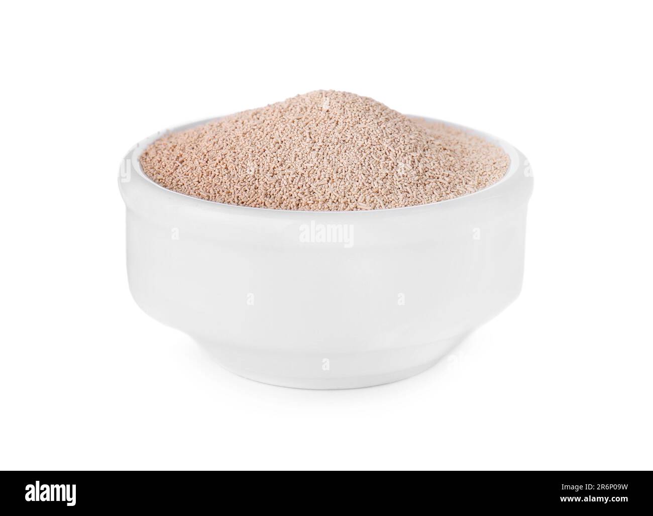 Bowl of active dry yeast isolated on white Stock Photo Alamy
