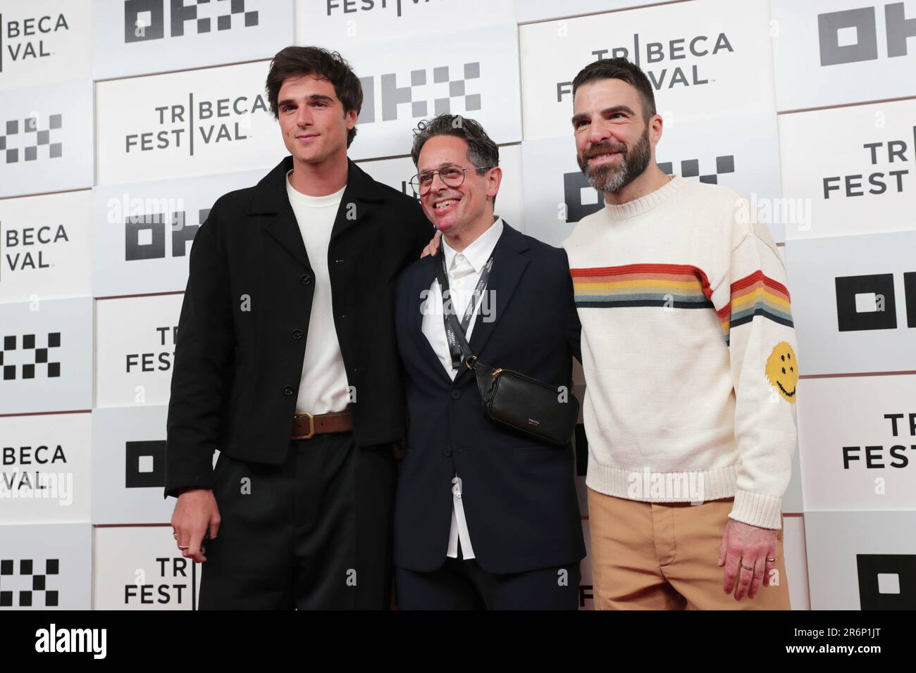 Manhattan. 9th June, 2023. New York City, USA, June 09, 2023 - Jacob Elordi and Zachary Quinto attends He Went That Way Tribeca Festival film premiere, New York, NY, June 9, 2023 in Manhattan. Credit: Giada Papini Rampelotto/EuropaNewswire/dpa/Alamy Live News Stock Photo