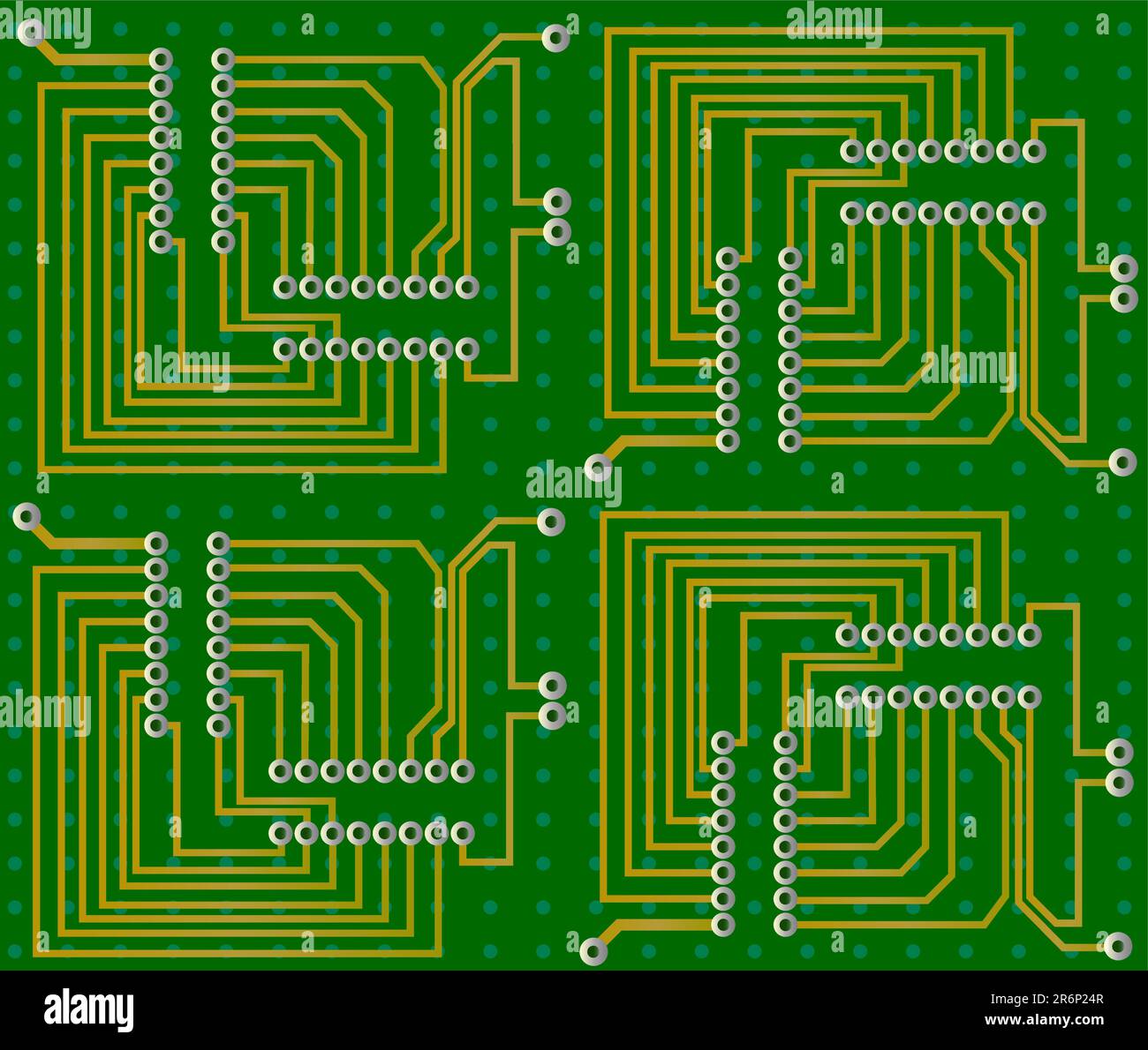 Electronic circuit - vector Stock Vector